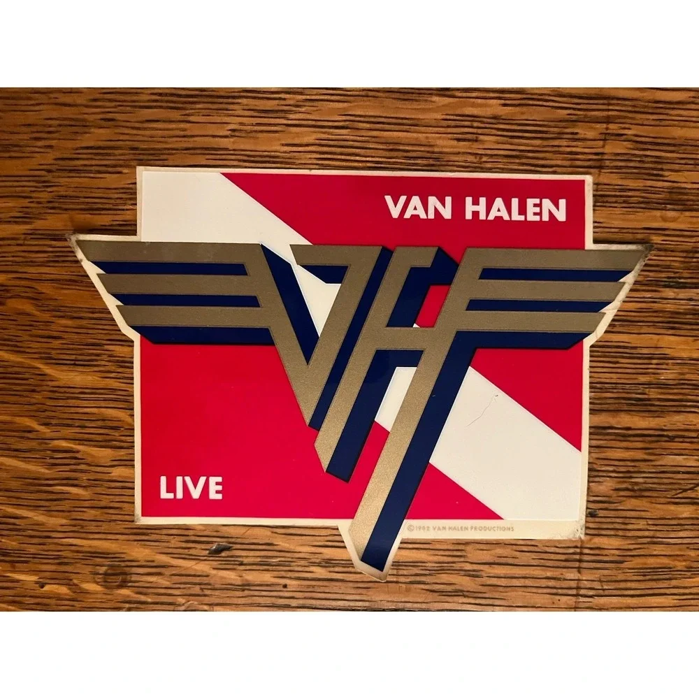 ORIGINAL VAN HALEN STICKER / DECAL  VAN HALEN LIVE DIVER DOWN 1982 VTG